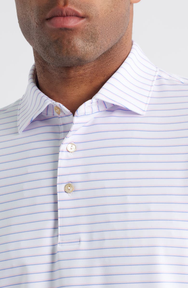 Peter Millar Dunnes Stripe Performance Jersey Polo, Alternate, color,