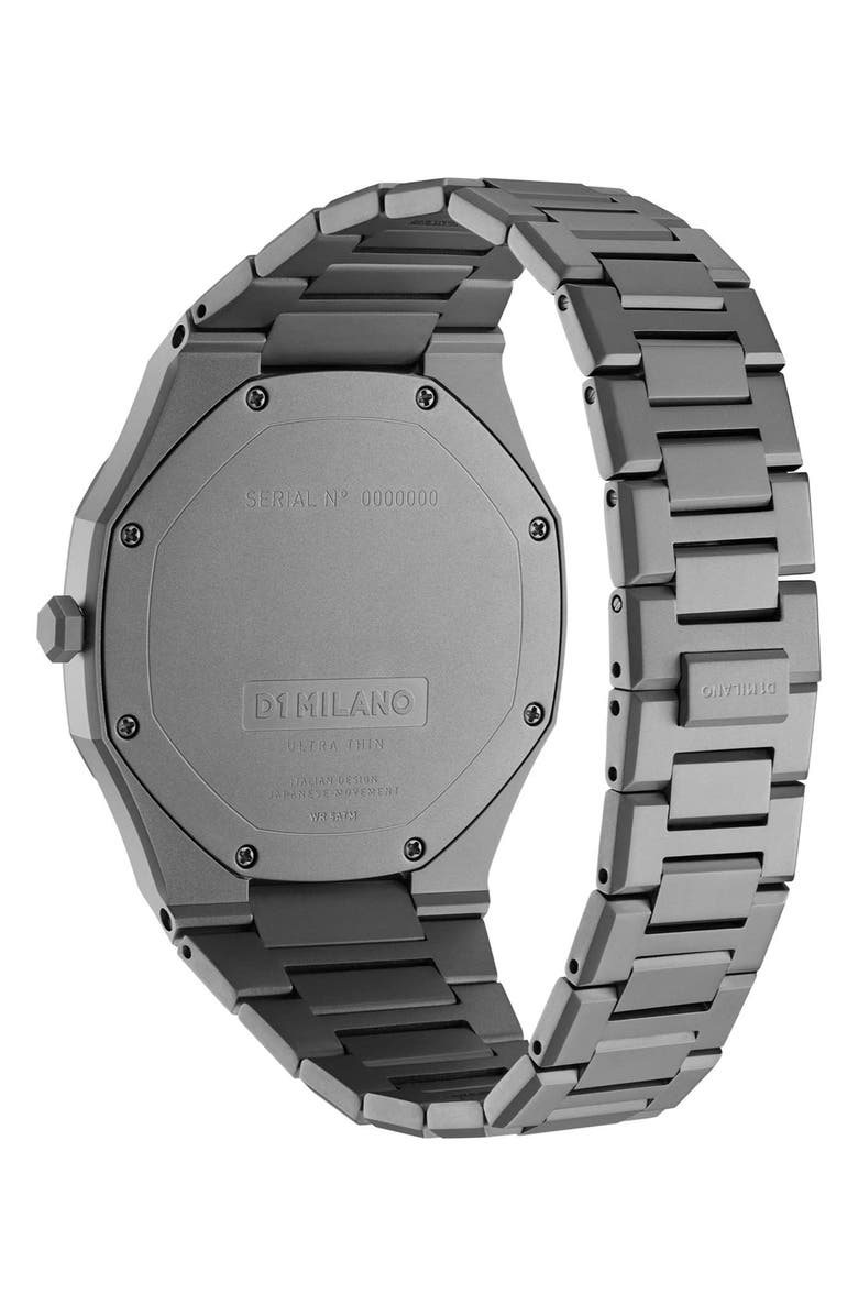 D1 Milano Ultrathin Bracelet Watch, 40mm, Alternate, color, Grey