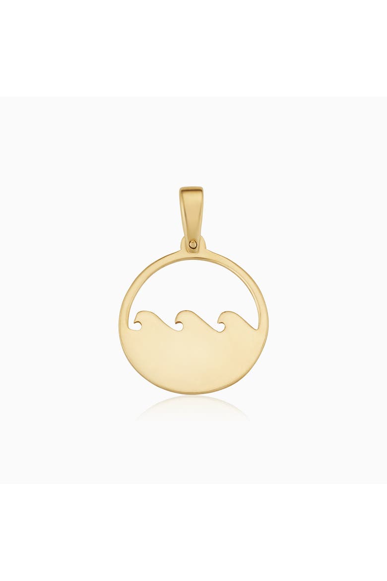 14K Yellow Gold Making Waves Pendant Charm, Alternate, color, Yellow Gold