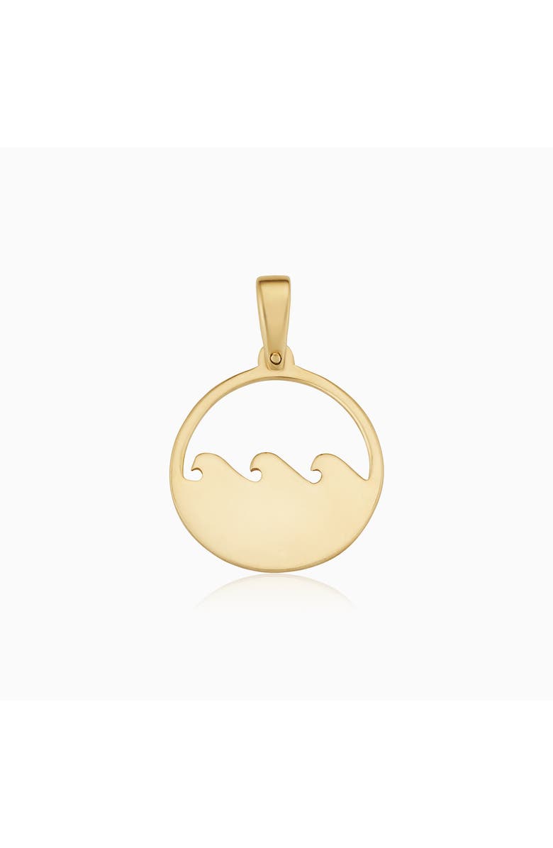 Oradina 14K Yellow Gold Making Waves Pendant Charm, Alternate, color, Yellow Gold