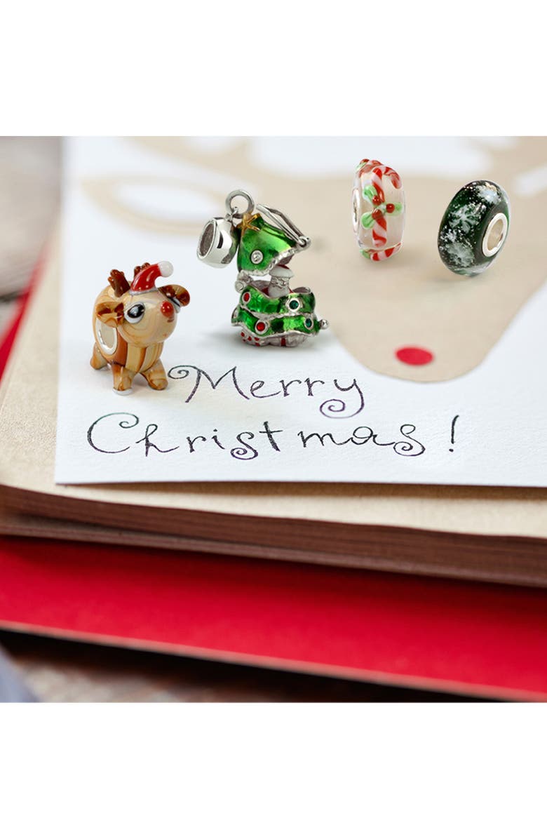 BLING JEWELRY Christmas Theme Sterling Silver Charm Bracelet, Alternate, color, Multi-Color