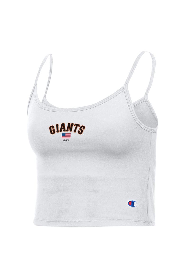 Women's Champion White San Francisco Giants America Scoop Tank Top, Alternate, color, White