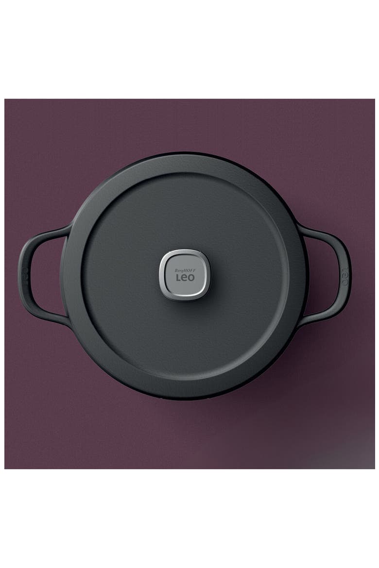Leo Graphite Enameled Cast Iron Stockpot, Alternate, color, BLACK