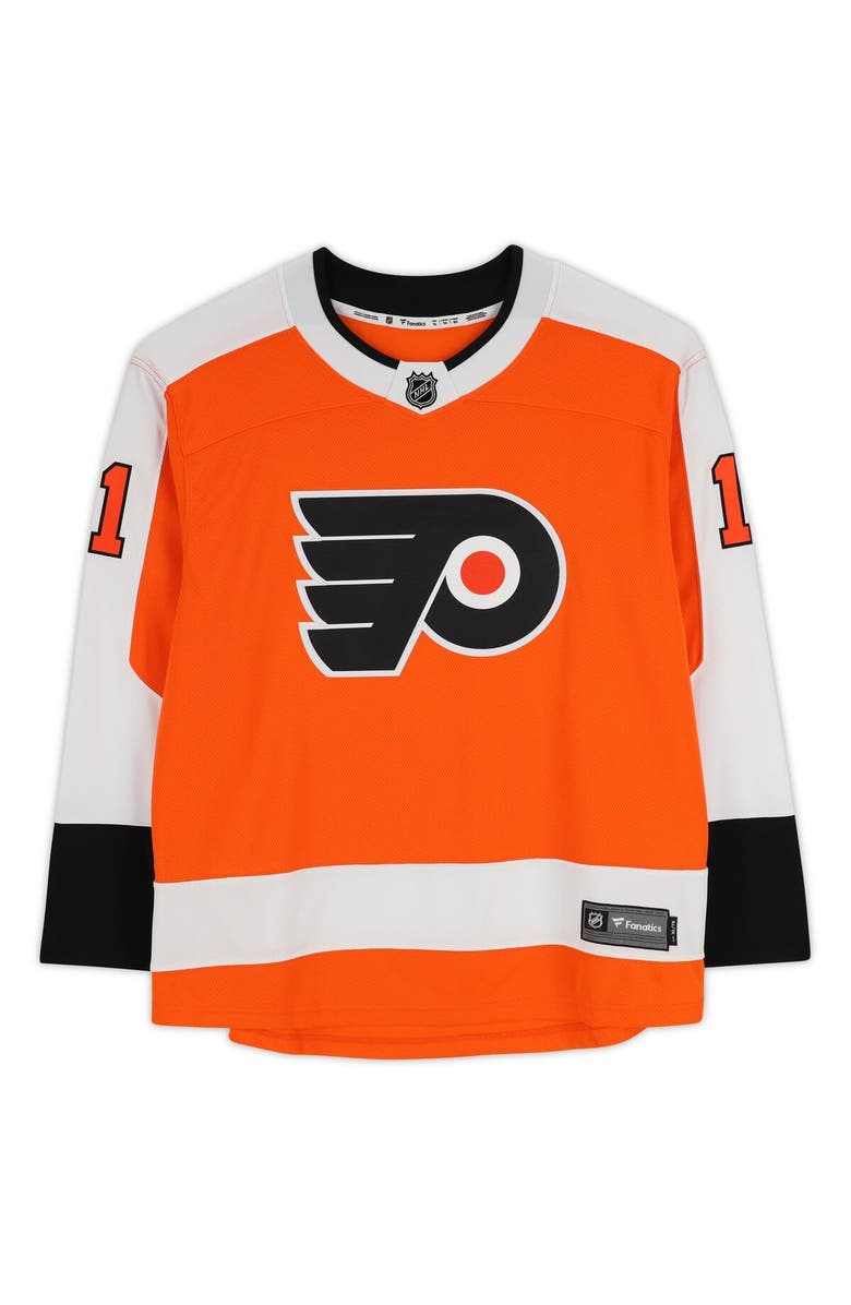 FANATICS AUTHENTIC Travis Konecny Philadelphia Flyers Autographed Orange Fanatics Breakaway Jersey, Alternate, color, 