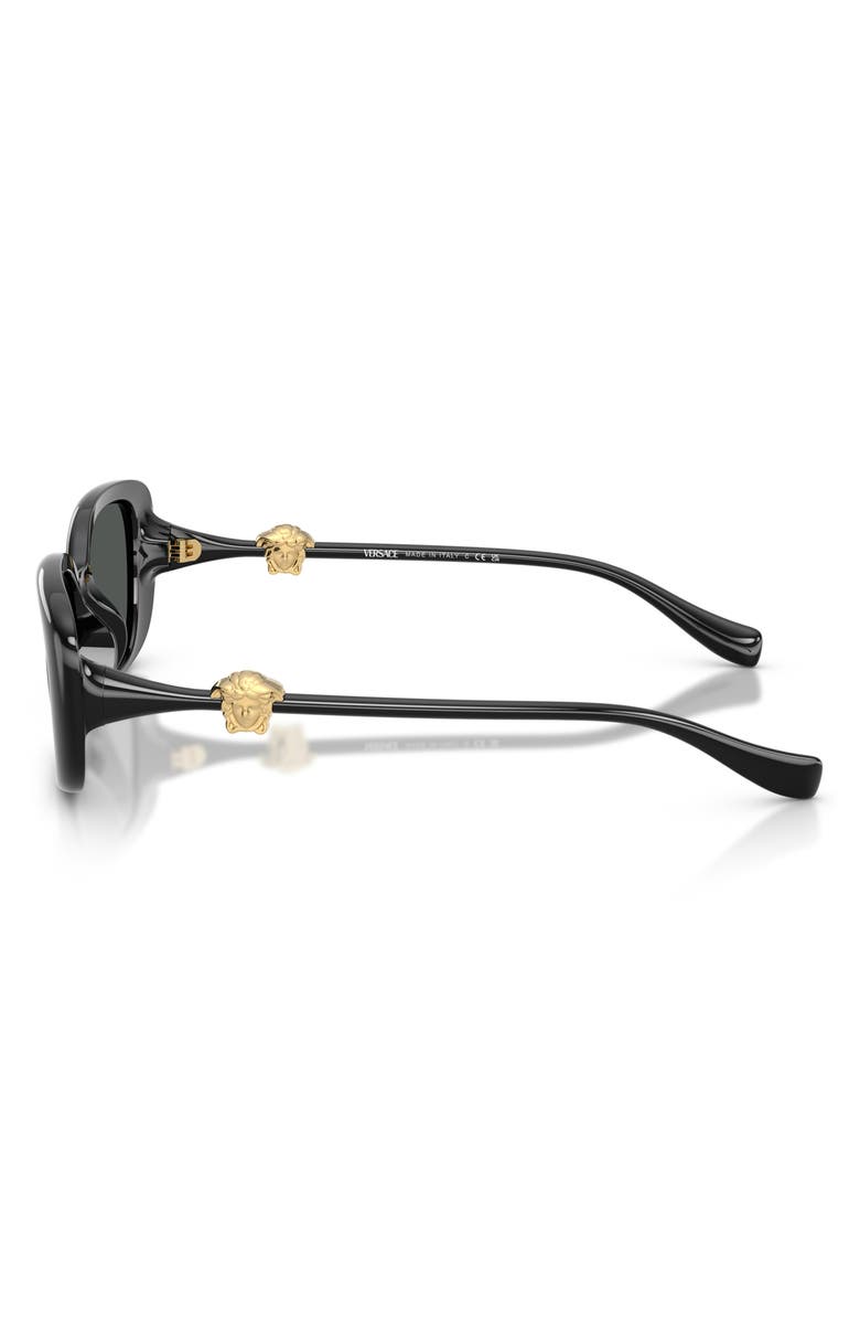 Versace 56mm Pillow Sunglasses, Alternate, color, Black / Dark Grey