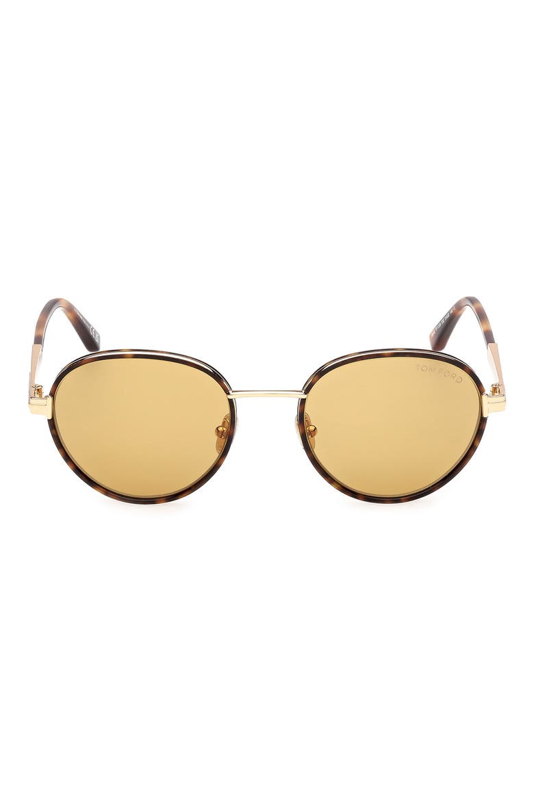 Jet 51mm Round Sunglasses, Main, color, CLASSIC HAVANA GOLD / VICUNA