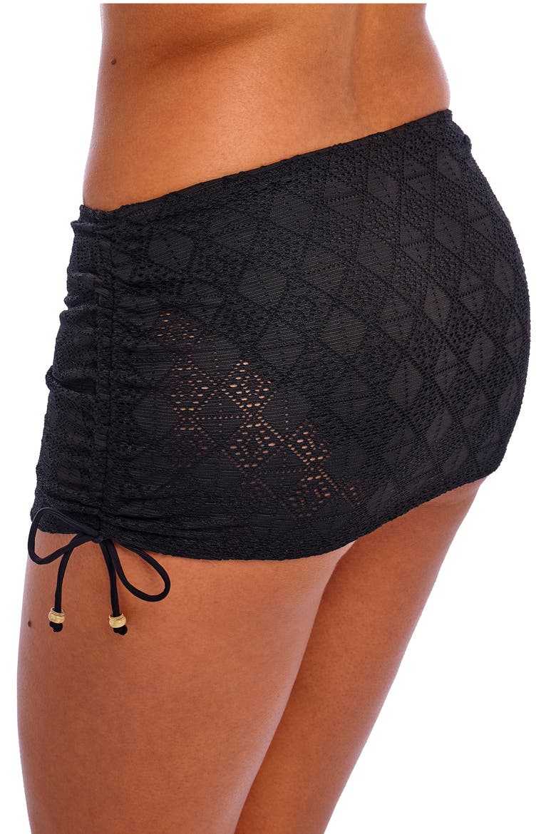 Nomad Nights Skirted Bikini Bottoms, Alternate, color, BLACK