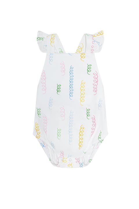 Spirals Print Ruffle Bubble - Baby