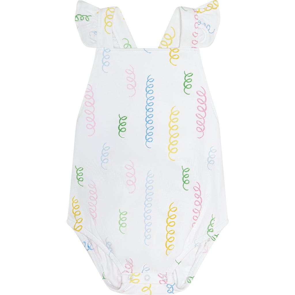 Nellapima Spirals Print Ruffle Bubble In White