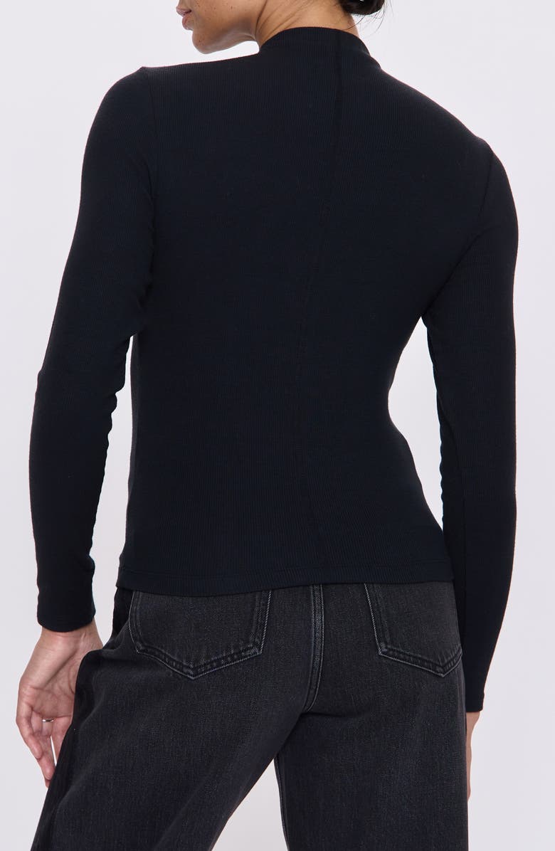 Pistola Dara Mock Neck Rib Top, Alternate, color, Noir