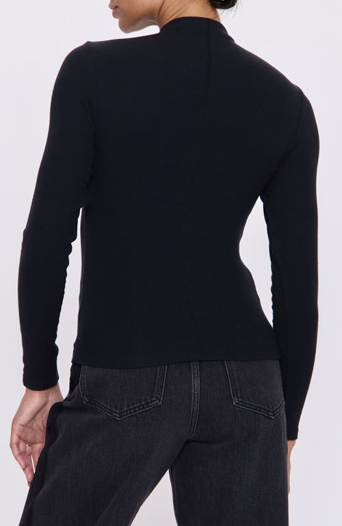 Pistola Dara Mock Neck Rib Top In Black