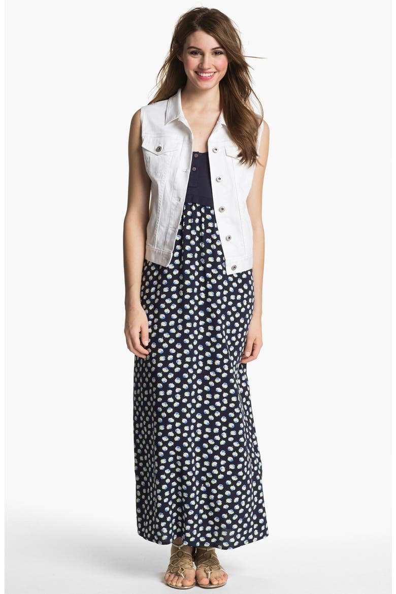 White Denim Vest, Alternate, color, ULTRA WHITE
