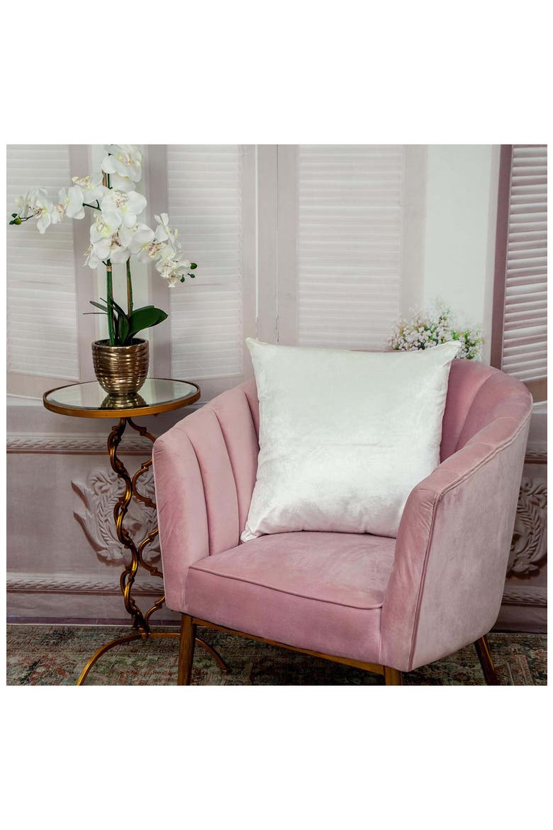 Akari Square Throw Pillow, Alternate, color, WHITE