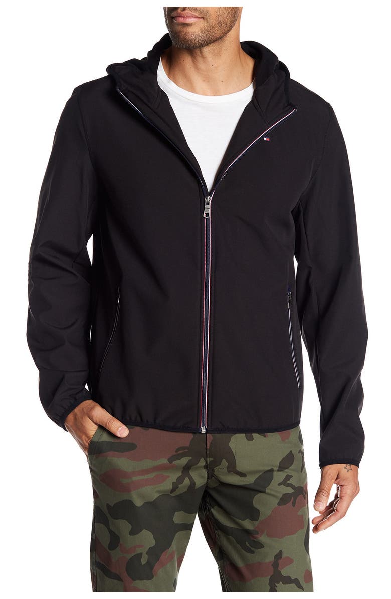 Tommy Hilfiger Softshell Fleece Hooded Jacket, Main, color,