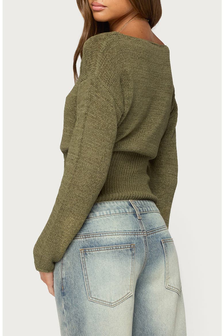 Tezi Boat Neck Light Knit Top, Alternate, color, OLIVE