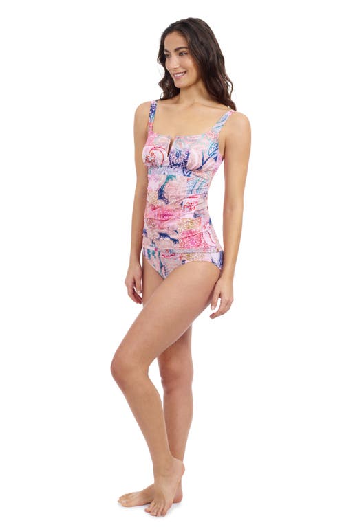 Profile By Gottex Karma Round Neck U-wire Tankini In Multi