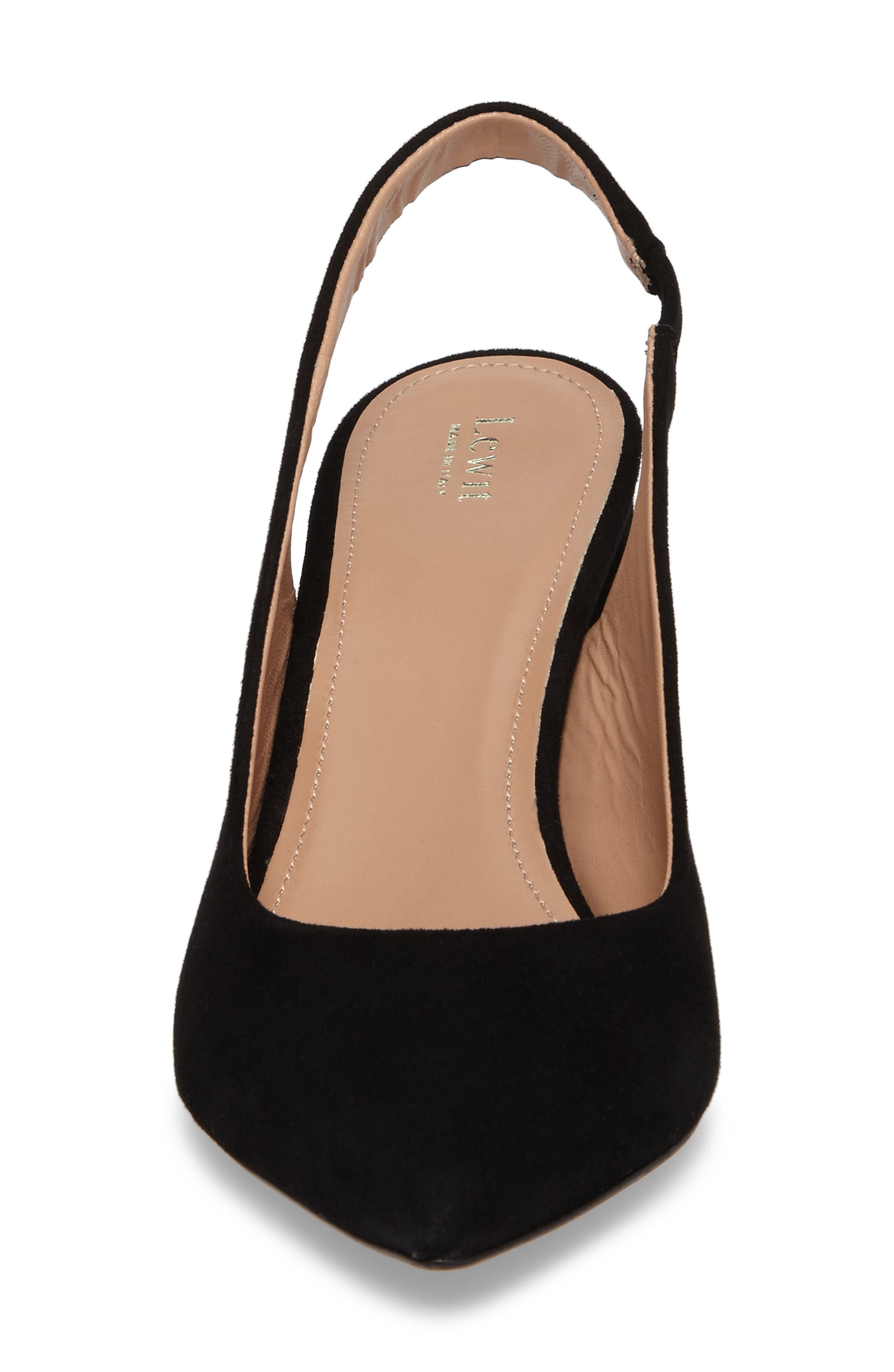 Adriana Slingback Pump, Alternate, color, BLACK SUEDE