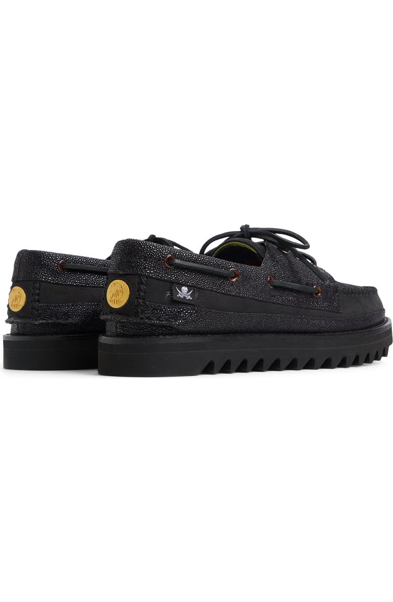 Sperry Authentic Original<sup>™</sup> 3-Eye Lug Sole Boat Shoe, Alternate, color, Black