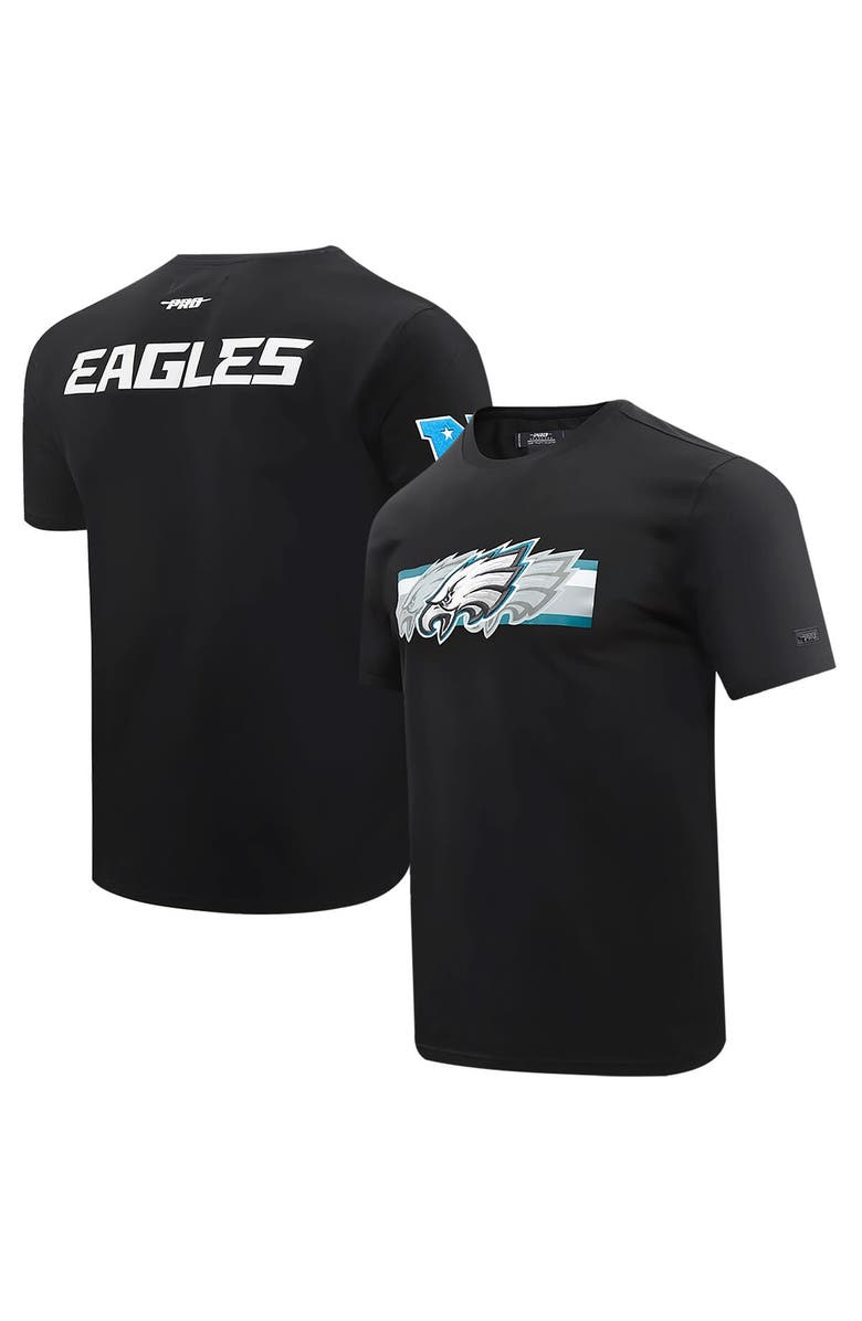 PRO STANDARD Men's Pro Standard Black Philadelphia Eagles Retro Striper T-Shirt, Main, color, Black