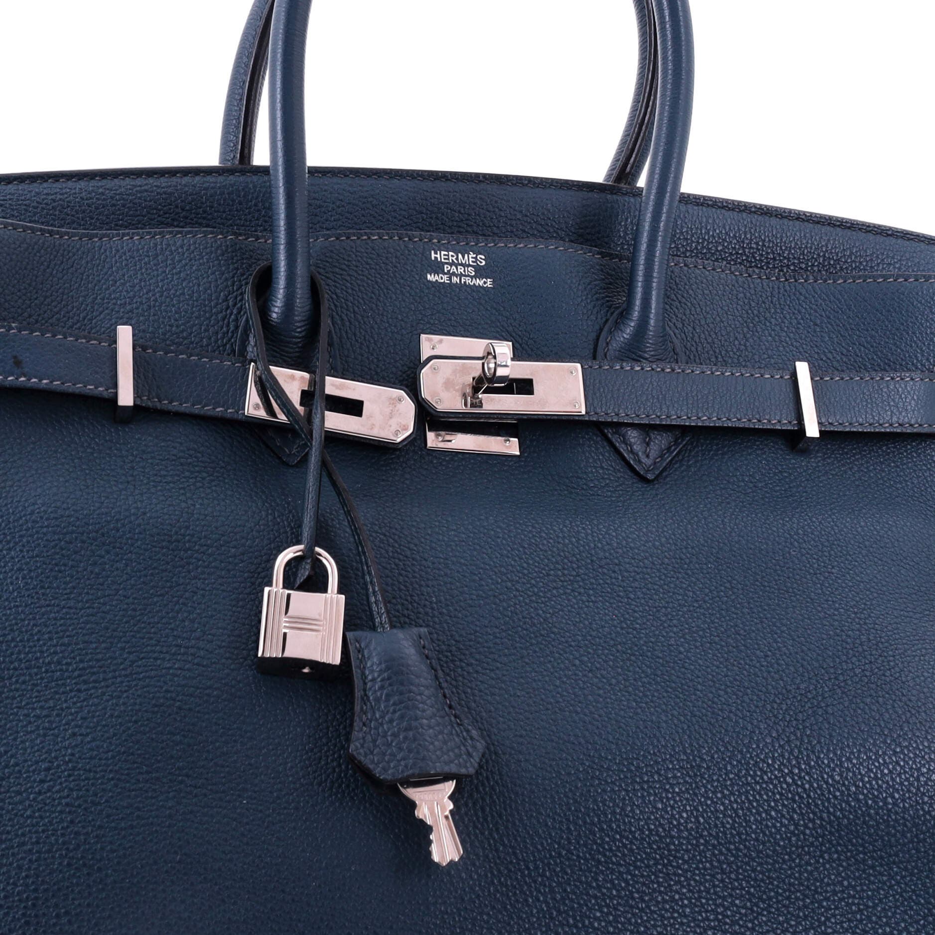 Birkin Handbag Blue Togo with Palladium Hardware 35, Alternate, color, Blue