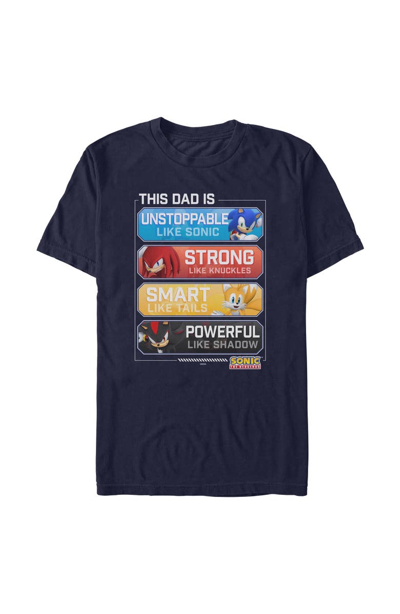 Sonic the Hedgehog Men's Sonic the Hedgehog This Dad Is Quote  Graphic T-Shirt, Main, color, Navy Blue