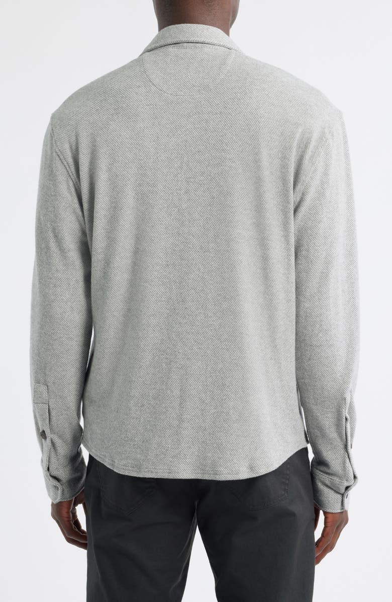 johnnie-O Carl Brushed Knit Button-Up Shirt, Alternate, color, Light Gray
