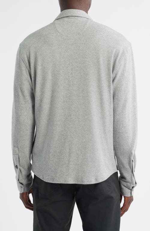 Johnnie-o Carl Brushed Knit Button-up Shirt In Gray