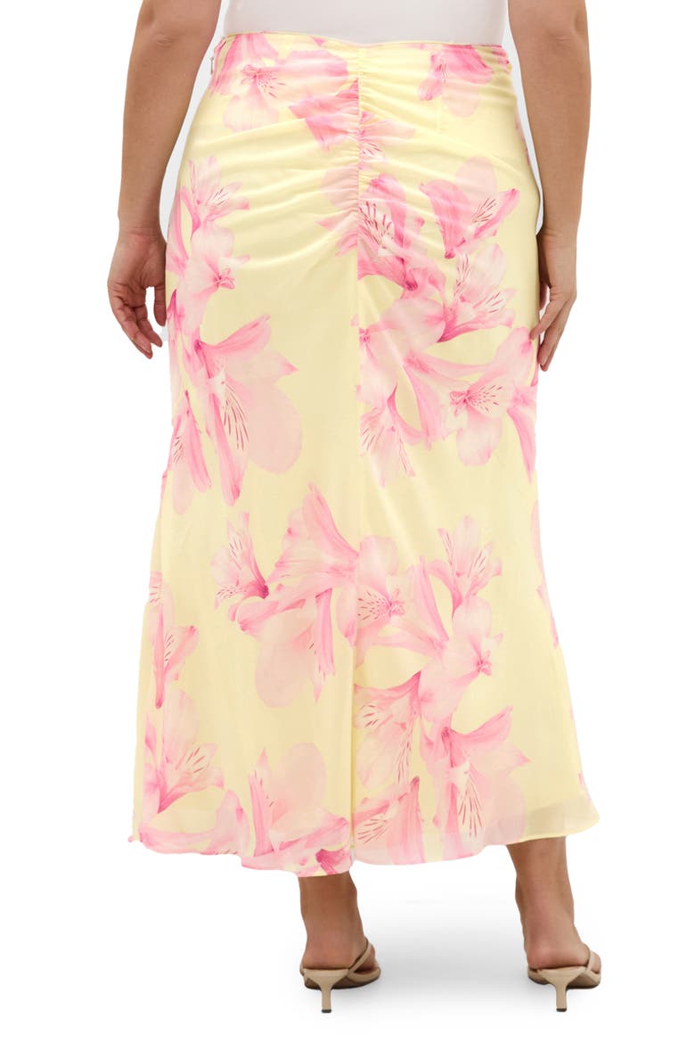 Soiree Print Ruched Maxi Skirt, Alternate, color, SOIREE LILY