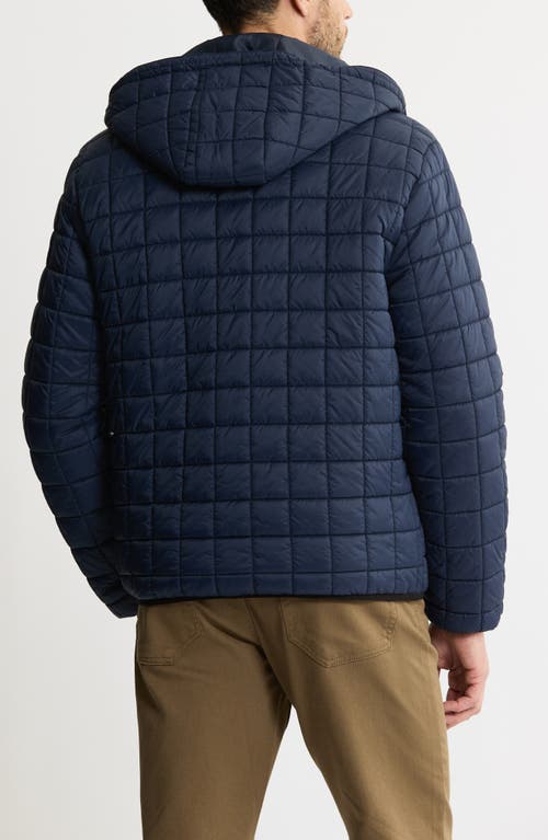 Jachs Hooded Quilted Puffer Jacket In Blue
