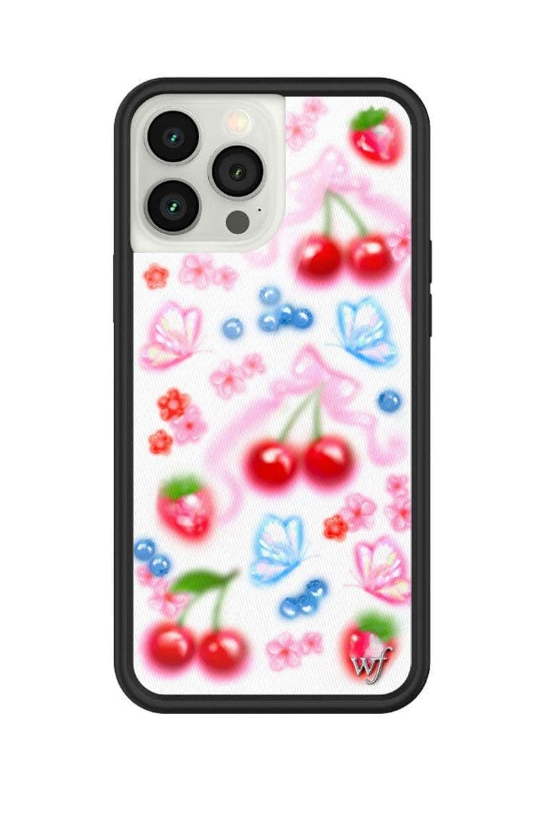 Sweet Cherries iPhone Case, Alternate, color, White