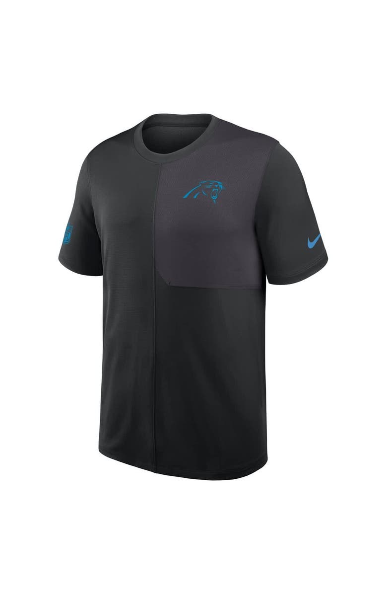 Nike Men's Nike Black Carolina Panthers Sideline UV Performance Coach Shirt, Alternate, color, Black