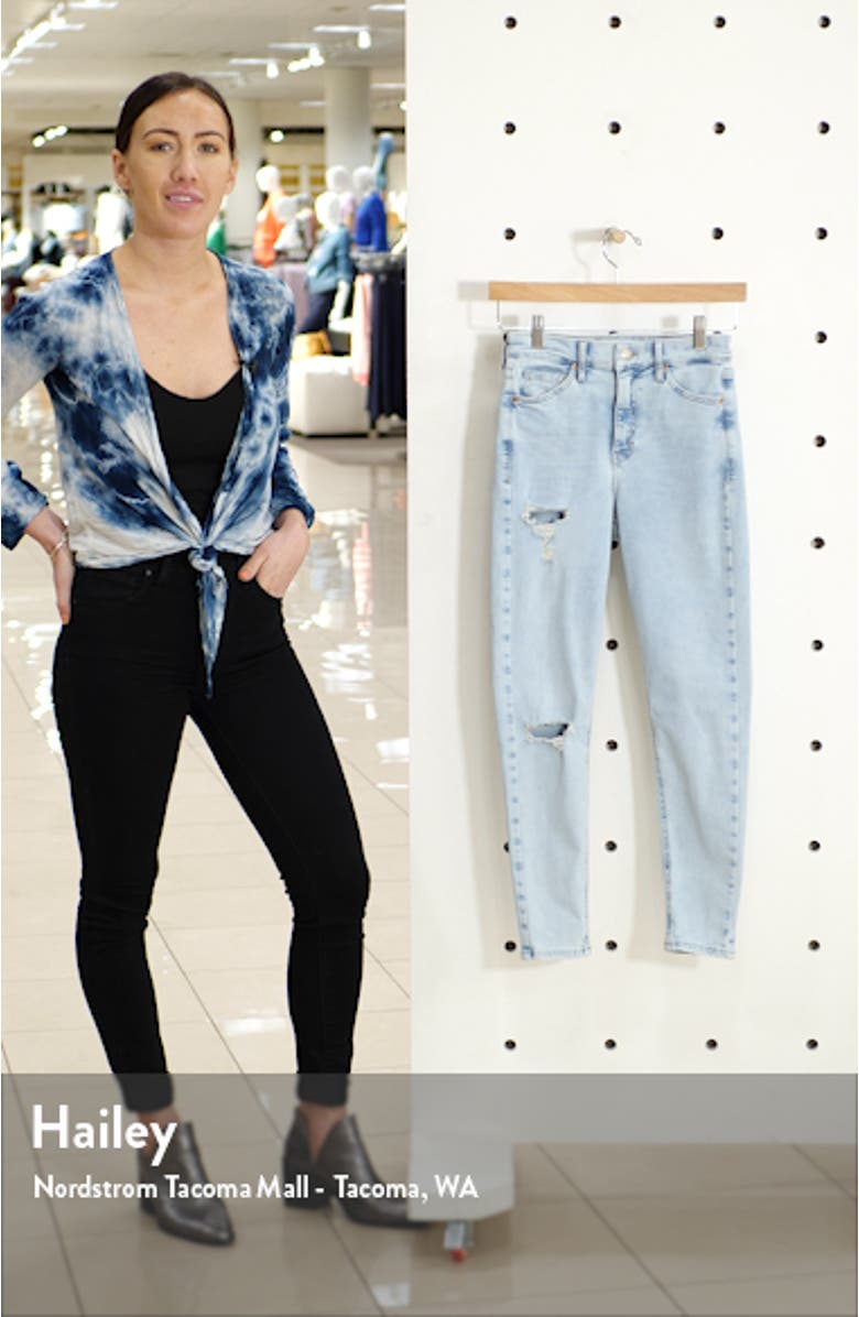 Jamie Brooklyn Rip High Waist Skinny Jeans, sales video thumbnail