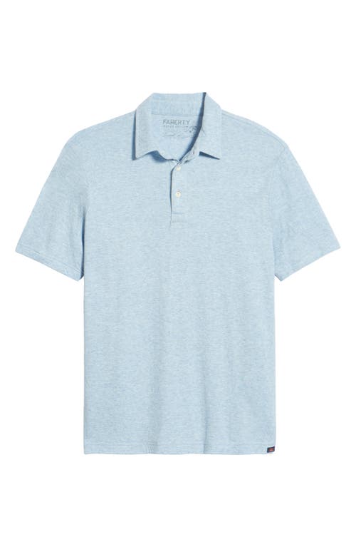 Faherty Cloud Cotton Blend Polo In Blue