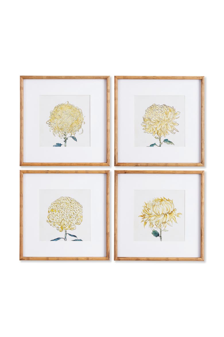 Chrysanthemum Prints Set of 4, Main, color, Yellow