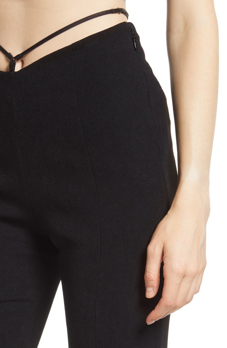 HOUSE OF CB Women's Layla V-Front Trousers, Alternate, color, Black