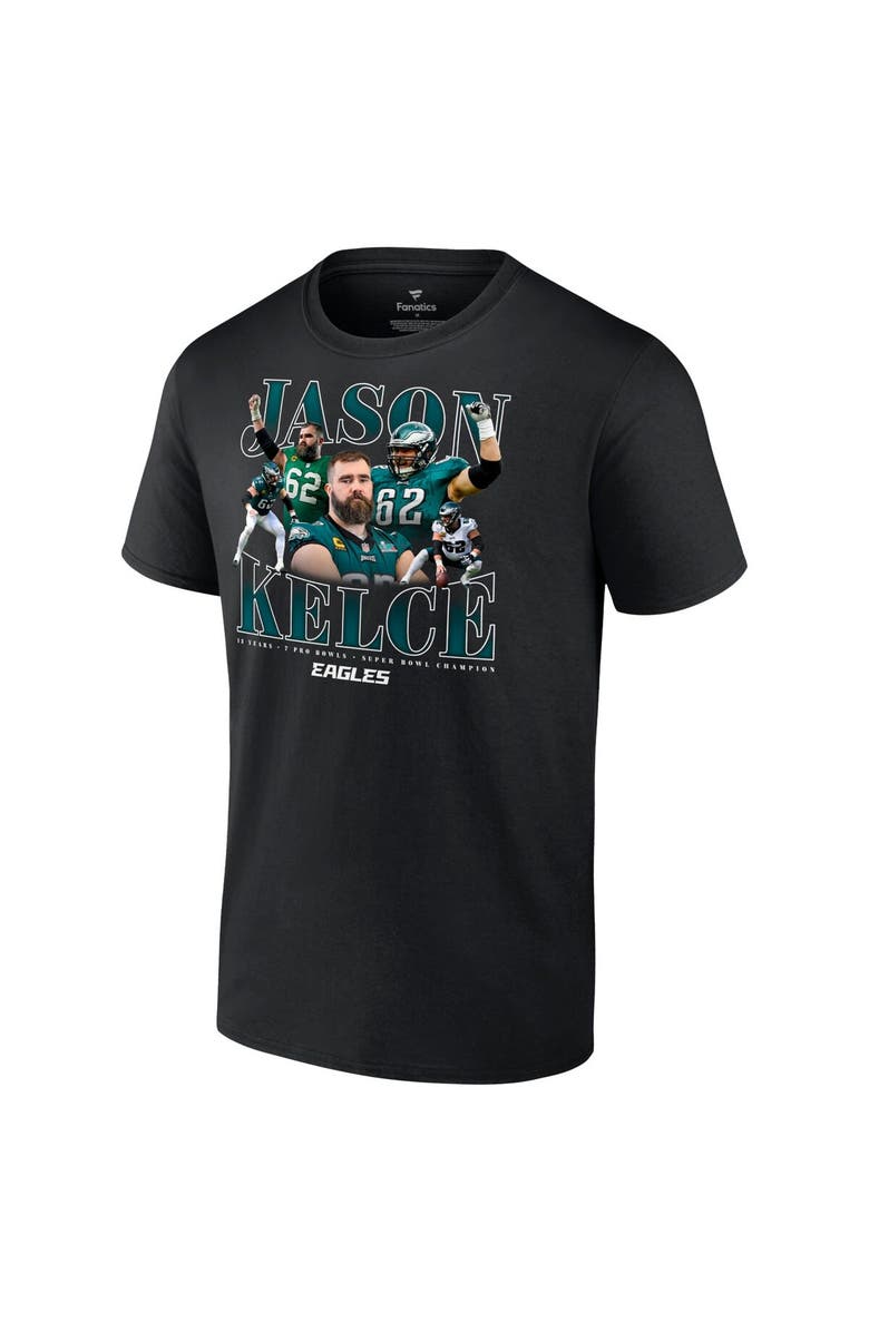 FANATICS Men's Fanatics Jason Kelce Black Philadelphia Eagles Retirement T-Shirt, Alternate, color, Black