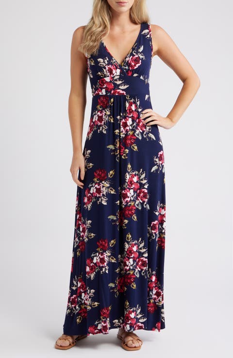 Empire Waist Jersey Maxi Dress