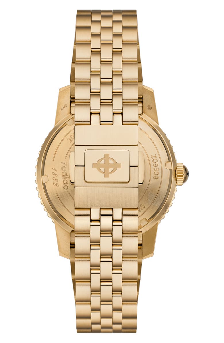 Zodiac Compression Diver Automatic 18K Gold-Plated Watch, 40mm, Alternate, color,