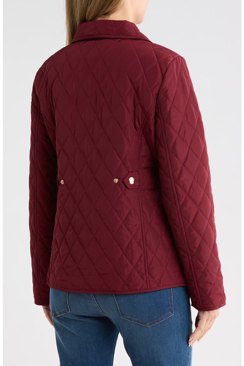 Quilted Snap Barn Jacket, Alternate, color, DEEP RED