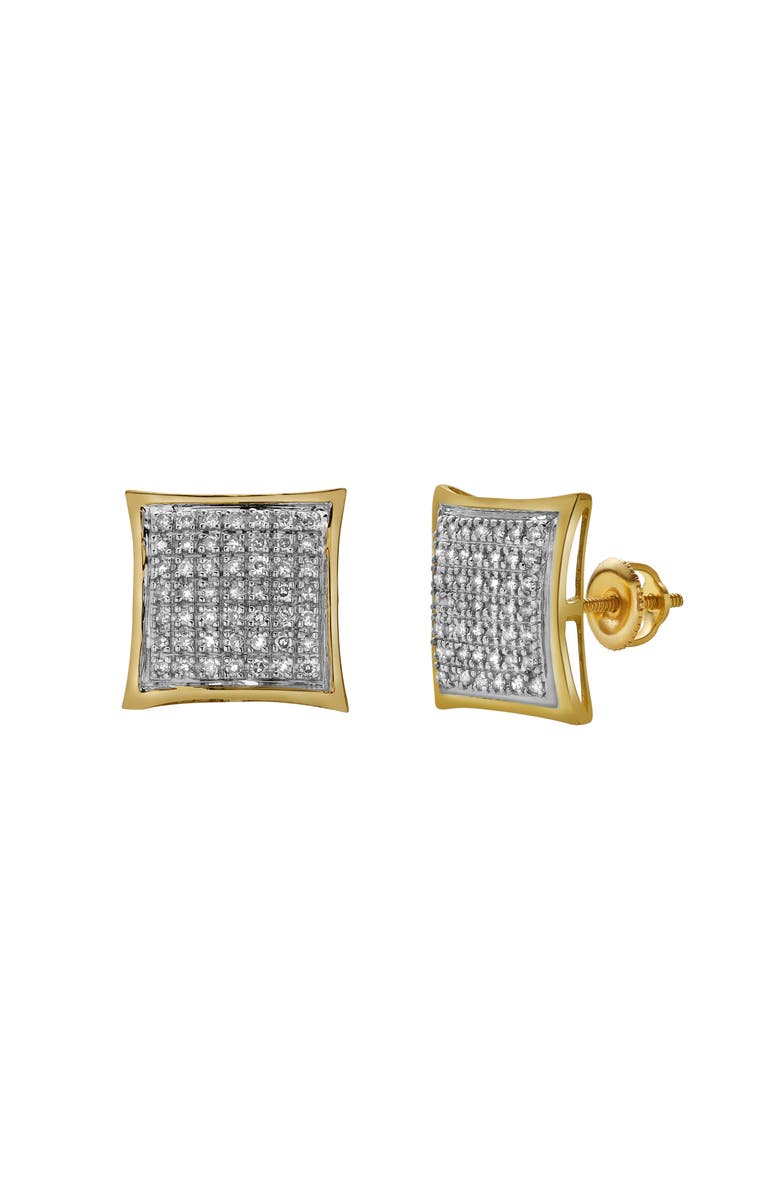 LuvMyJewelry Brotar 10K Yellow Gold Diamond Unisex Earrings - 0.26 Cts, Main, color, 10K Yellow Gold