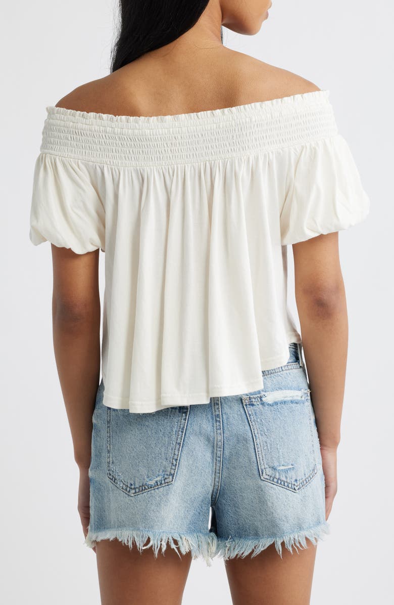 Free People Mabel Off the Shoulder Top, Alternate, color, Sugar Swizzle