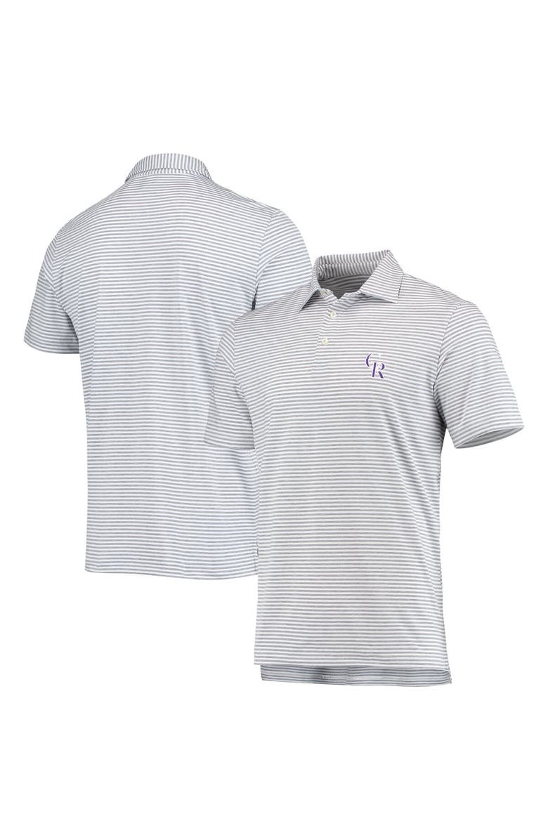 vineyard vines Men's Vineyard Vines Gray Colorado Rockies Heathered Winstead Sankaty Polo, Main, color, Gray