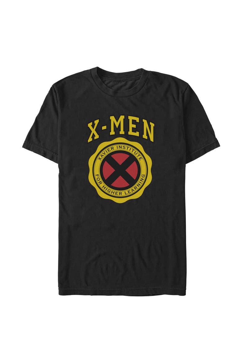 Men's Marvel X-Men '97 Xavier Institute Yellow Badge  Graphic T-Shirt, Main, color, Black