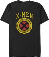 Marvel: X-Men '97 Men's Marvel X-Men '97 Xavier Institute Yellow Badge Graphic T-Shirt