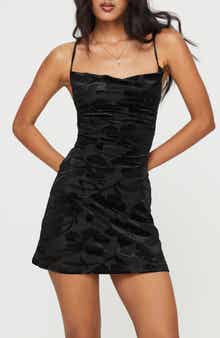 Celena Floral Burnout Velvet Minidress