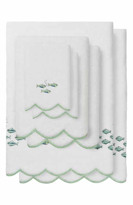 6-Piece Fish School Turkish Cotton Towel Set