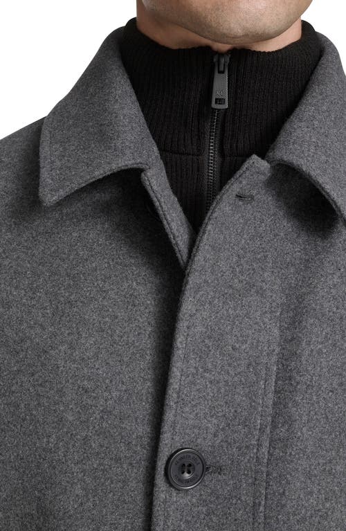 Kenneth Cole New York Single Button Wool Blend Knit Blazer In Gray