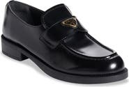 Prada Triangle Logo Patent Leather Loafer