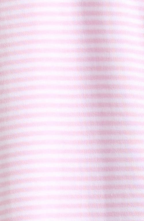 Kissy Kissy Stripes Convertible Pima Cotton Gown In Pink