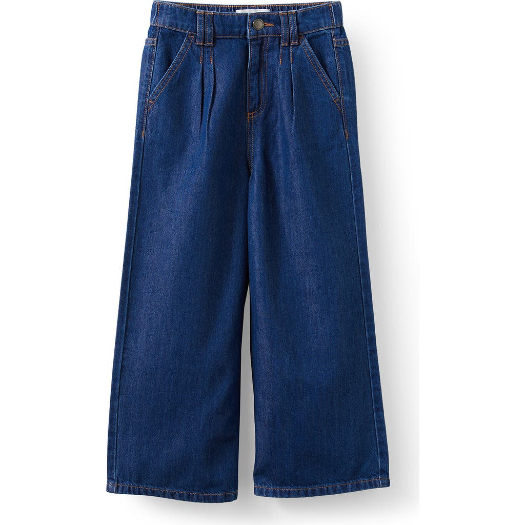 Cotton On Kids Kid's Pleat Front Relaxed Denim Jean In Blue